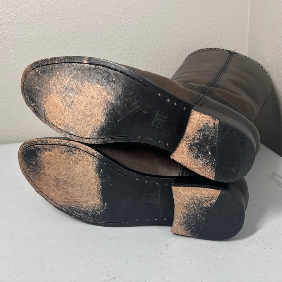 Brown Leather Knee-High Boots - Picture 11 of 12